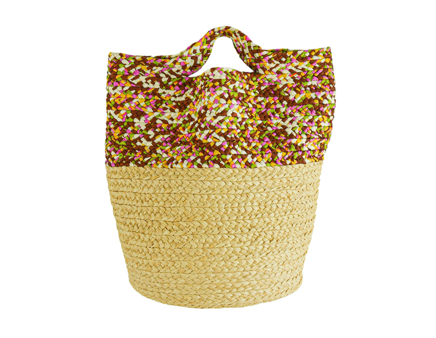 La DoubleJ Sunbathing Raffia Pouch in Diamonds Giallo