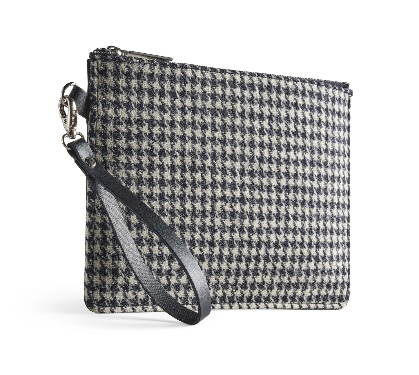 Handmade Leather & Tweed Folio Case - Black