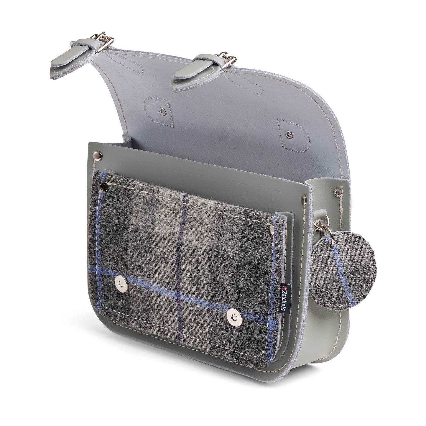 Midi Tweed Satchel - Ghost
