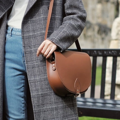 Handmade Leather Saddle Bag - Chestnut