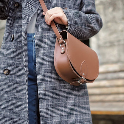 Handmade Leather Saddle Bag - Chestnut